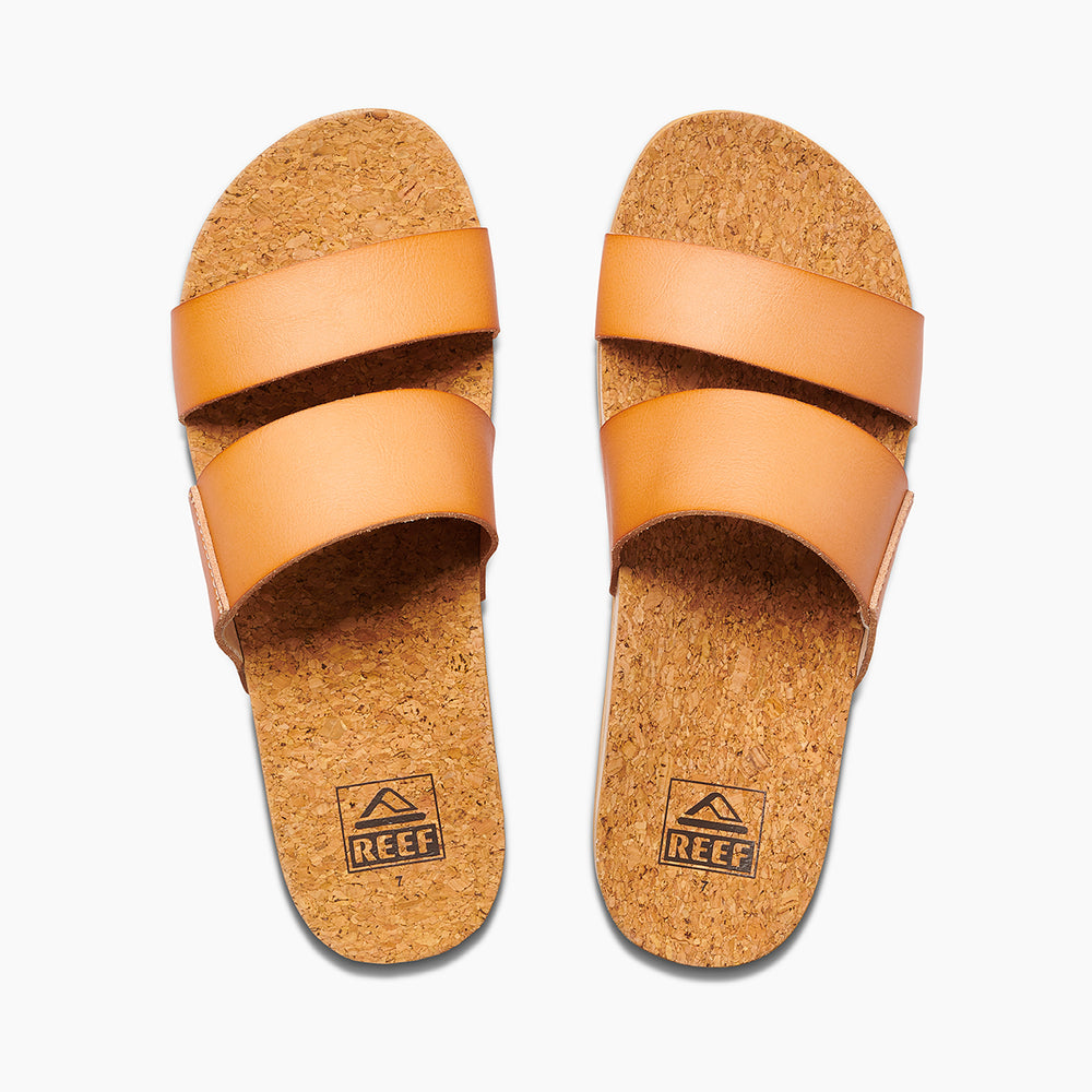 Reef Womens Cushion Vista Hi Slides in Natural ID NMONbGDL