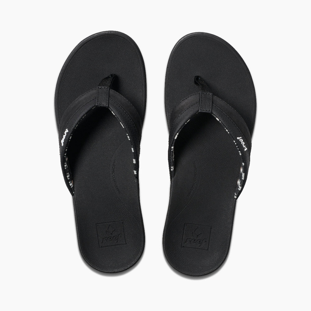 Reef Womens Reef Ortho Coast Sandals in Black ID Nykognnt