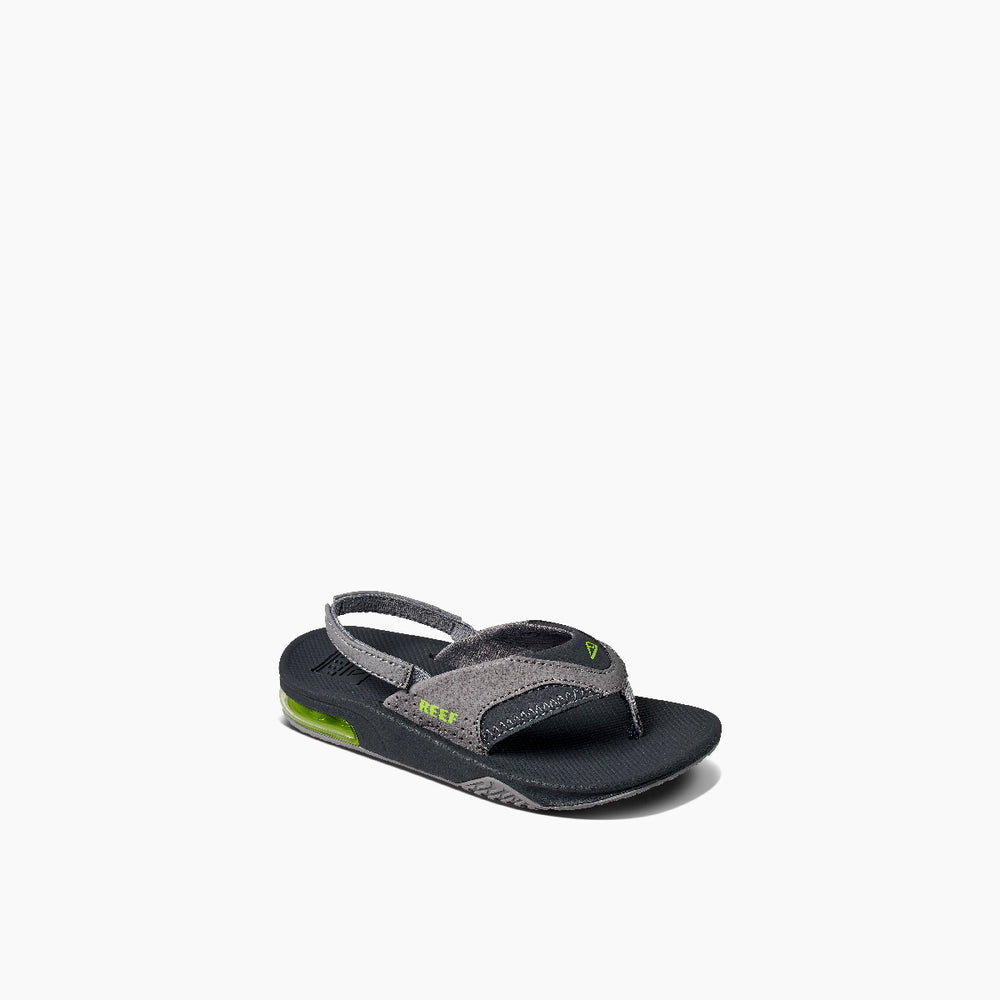 Reef Toddler Boys Fanning Sandals in Grey/Volt ID Nz9WGQ7i
