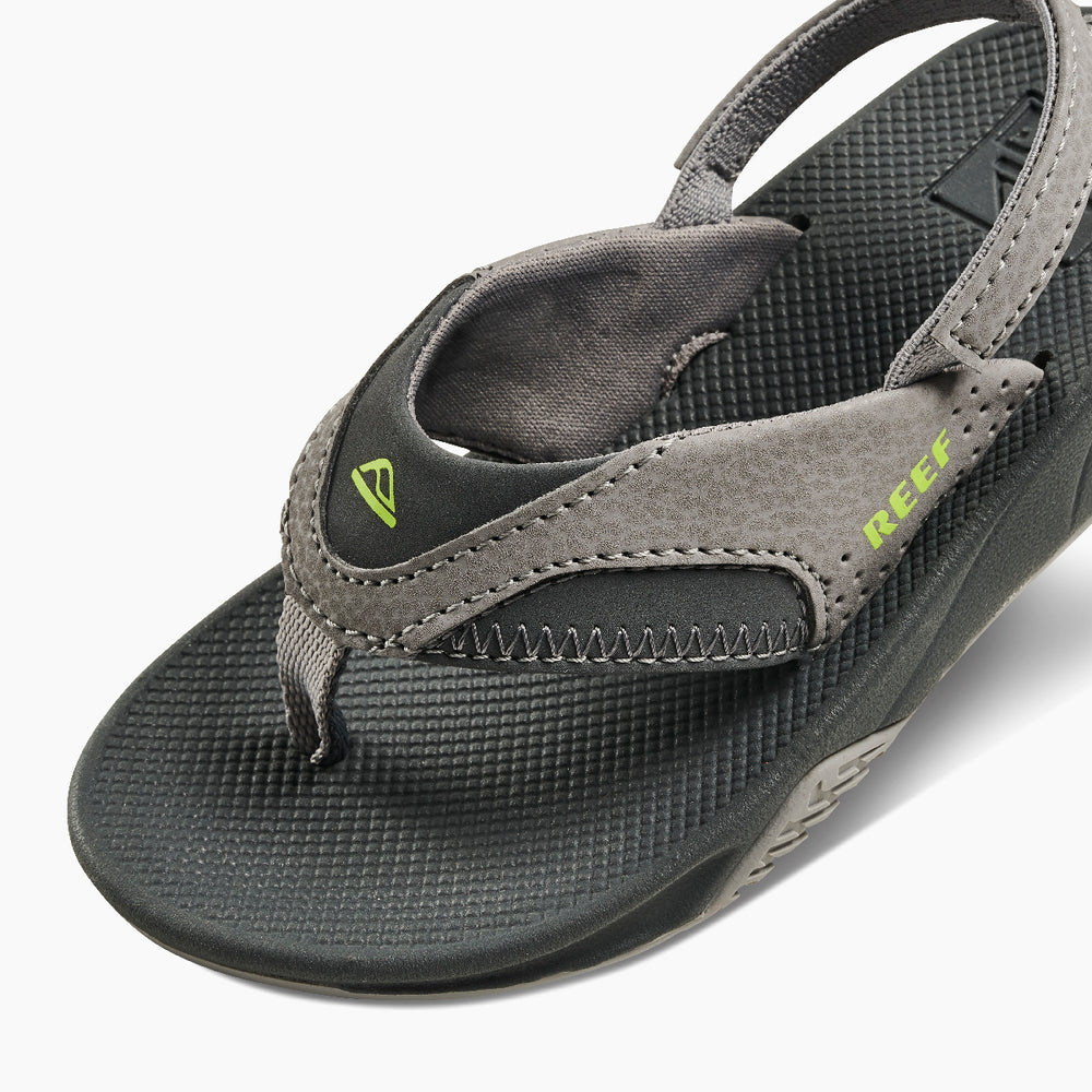 Reef Toddler Boys Fanning Sandals in Grey/Volt ID Nz9WGQ7i