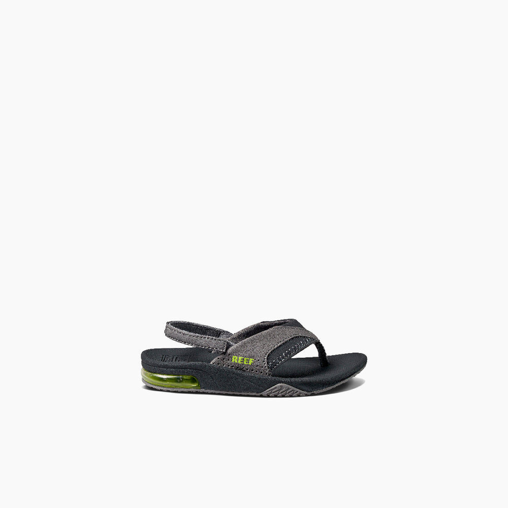 Reef Toddler Boys Fanning Sandals in Grey/Volt ID Nz9WGQ7i