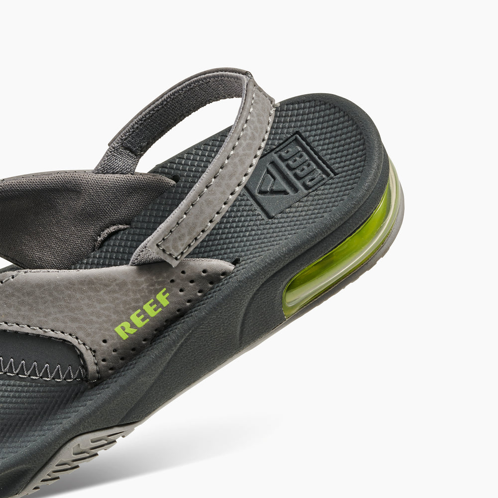 Reef Toddler Boys Fanning Sandals in Grey/Volt ID Nz9WGQ7i