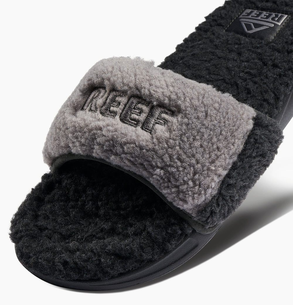 Reef Mens One Slide Chill Faux Shearling Sandals ID OXxy7xa4