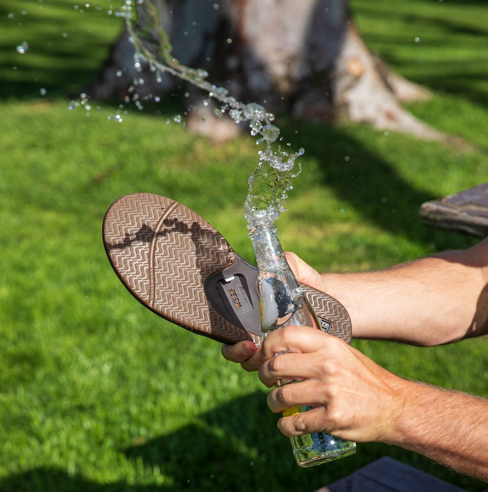 Reef Mens Leather Fanning Sandals ID PHQXf4Hz