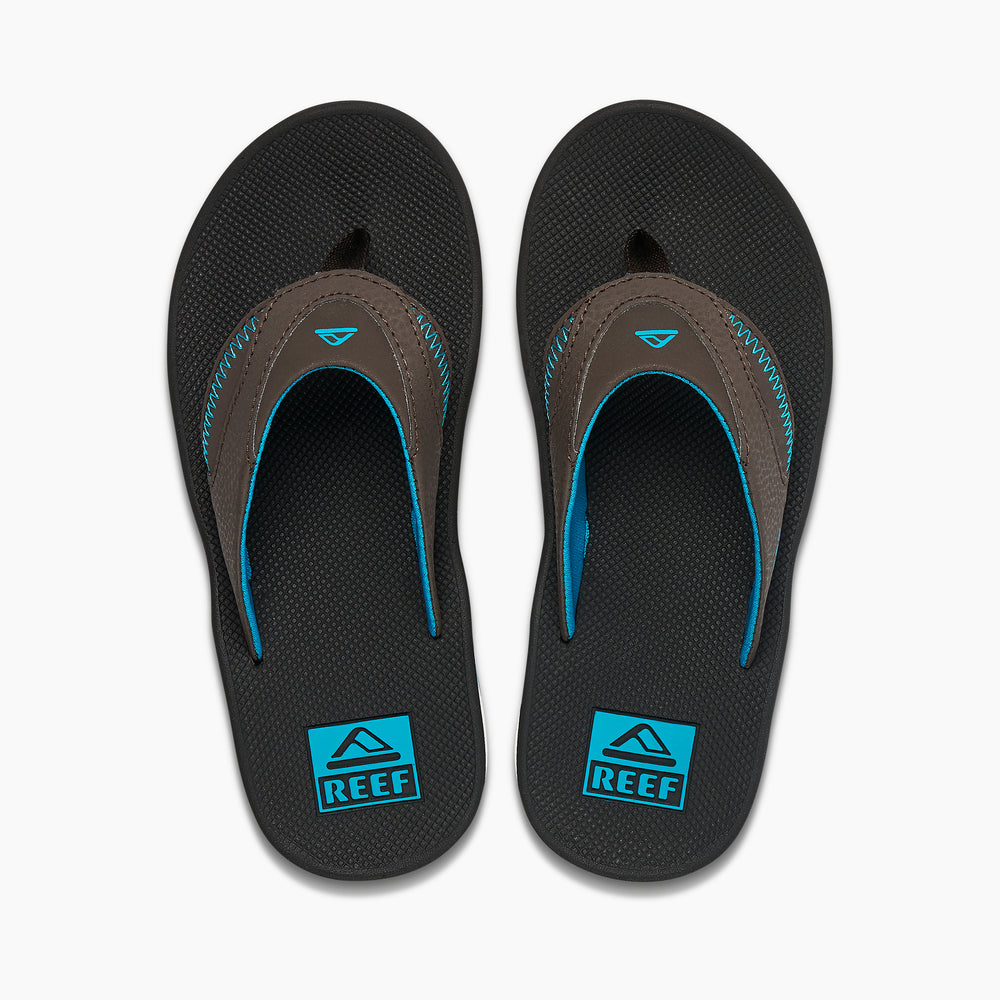Reef Boys Sandals Kids Fanning in Black/Brown/Blue ID PKvTsCZU