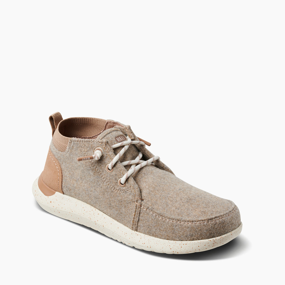 Reef Mens SWELLsole Whitecap Shoes in Tan Wool ID QX5ZwVEG