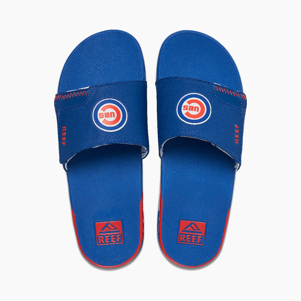 Reef Mens Fanning x MLB Slides with Bottle Opener ID QXlCIF3g