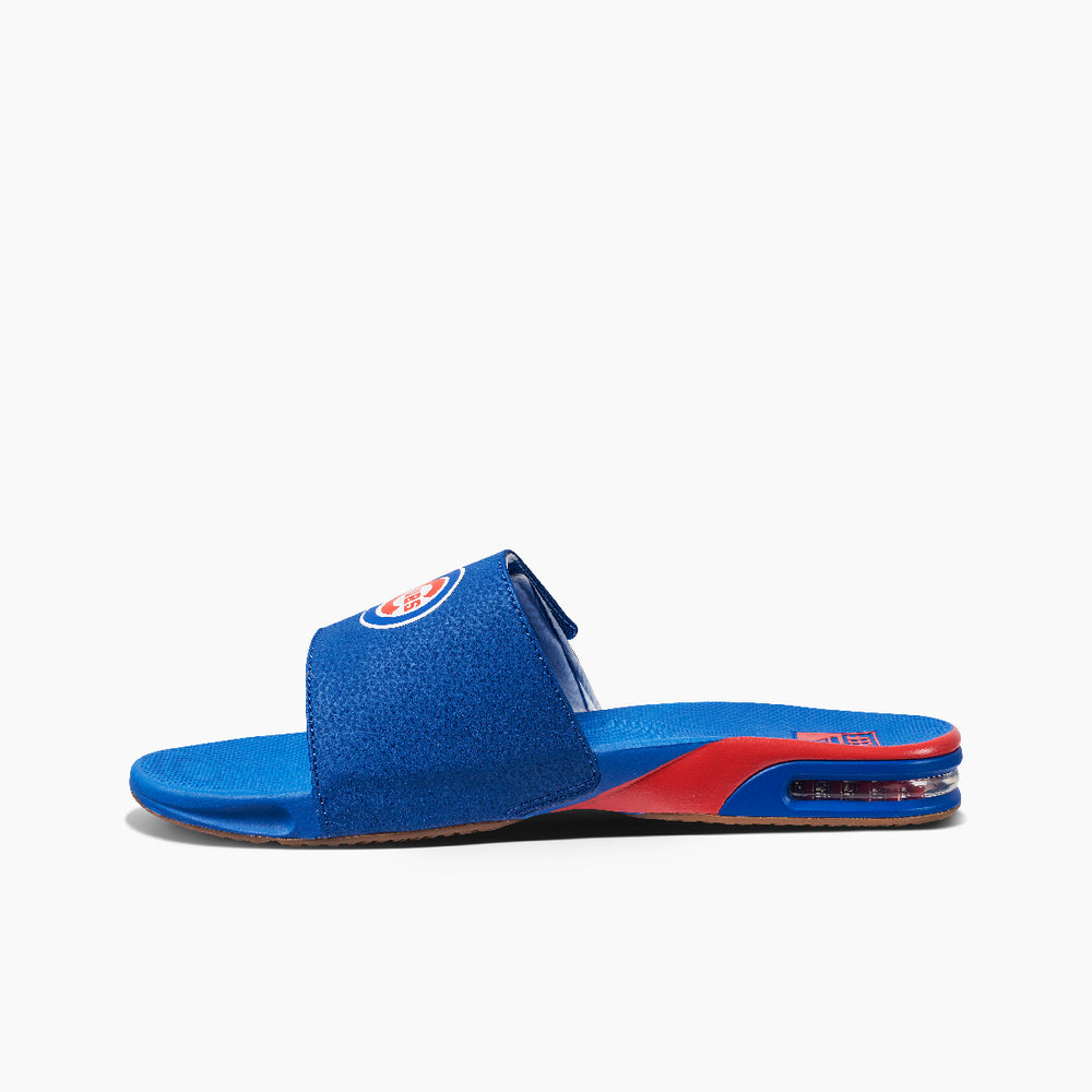 Reef Mens Fanning x MLB Slides with Bottle Opener ID QXlCIF3g