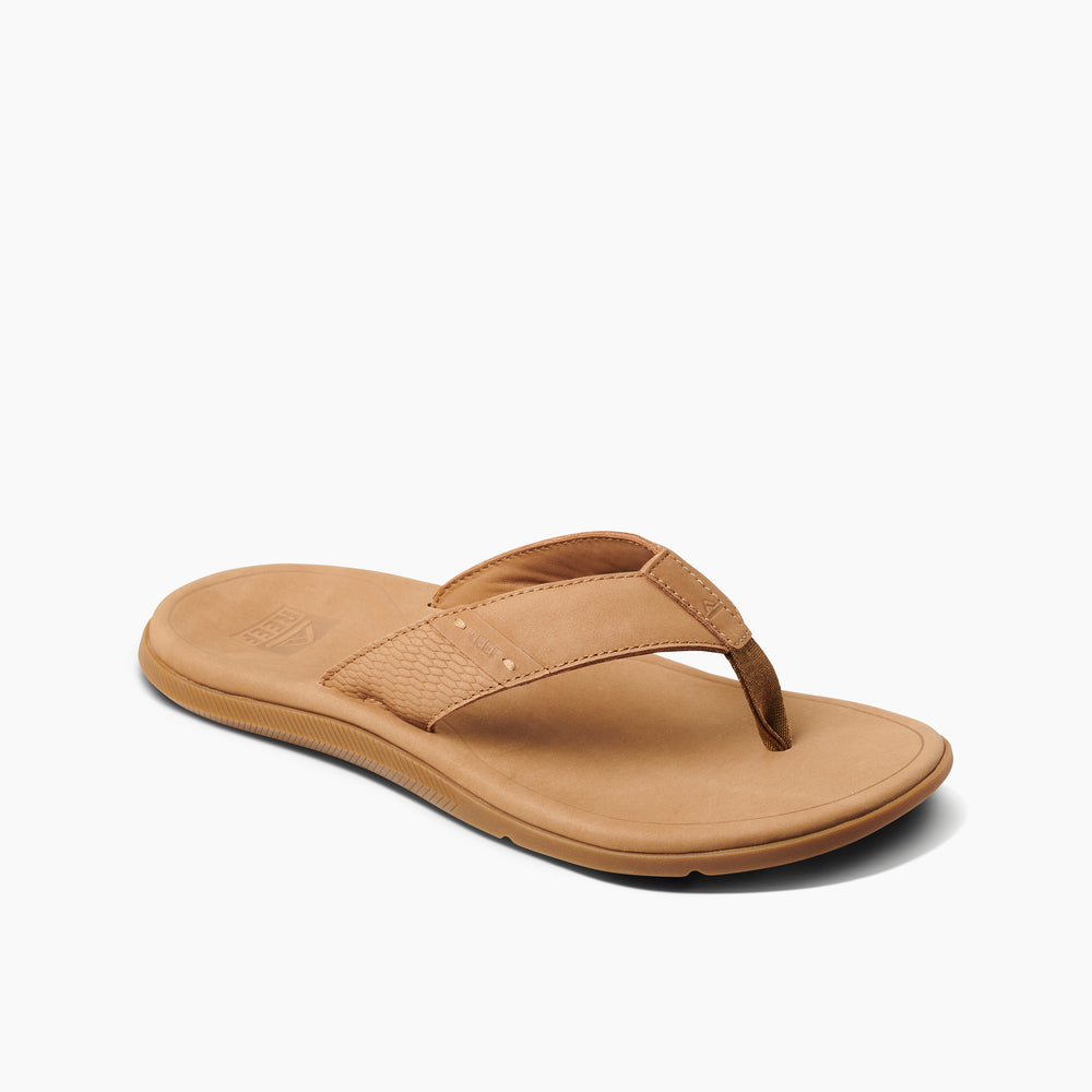 Reef Mens Sandals Leather Santa Ana In Tan ID QncYXGjH