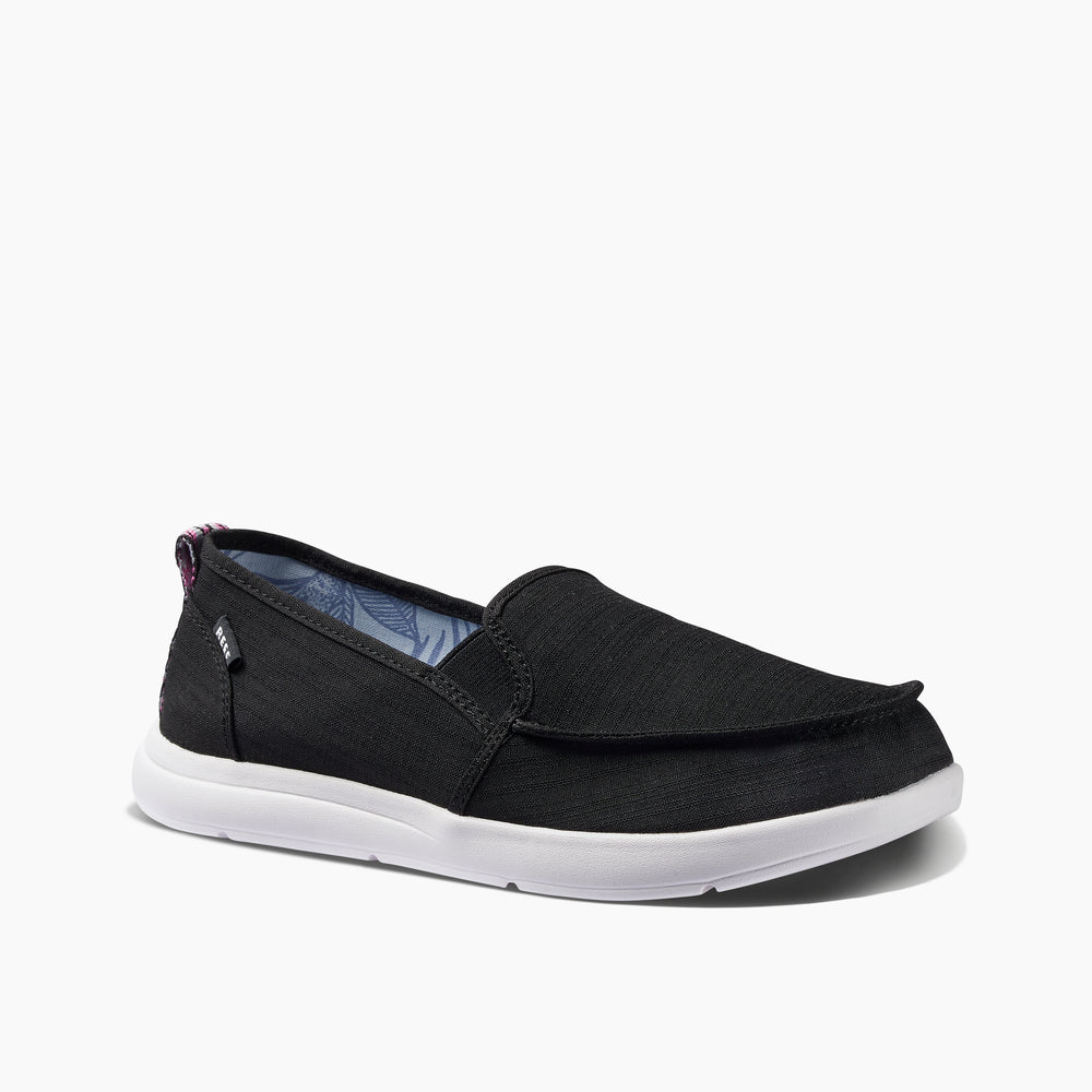 Reef Womens Cushion Coast Autumn Slip-Ons in Black ID R0kHtR10