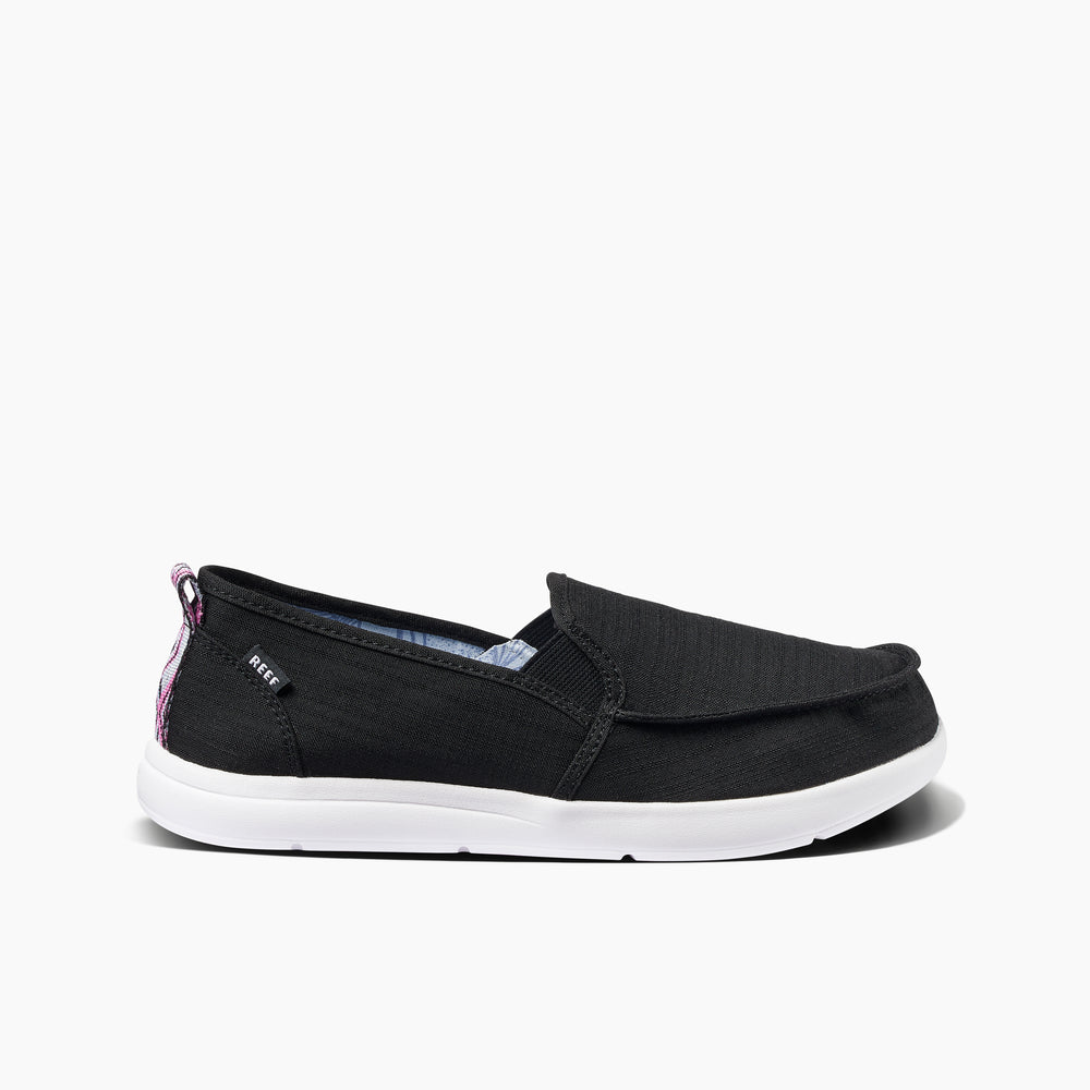 Reef Womens Cushion Coast Autumn Slip-Ons in Black ID R0kHtR10