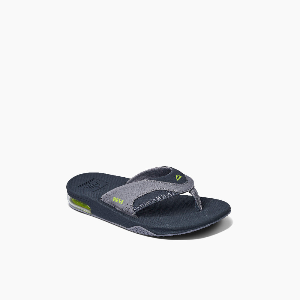 Reef Boys Sandals Kids Fanning in Grey/Volt ID RMV0s4q1