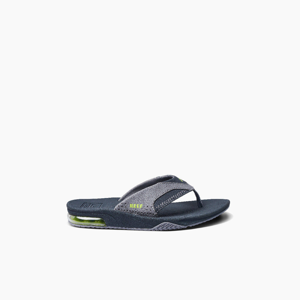 Reef Boys Sandals Kids Fanning in Grey/Volt ID RMV0s4q1