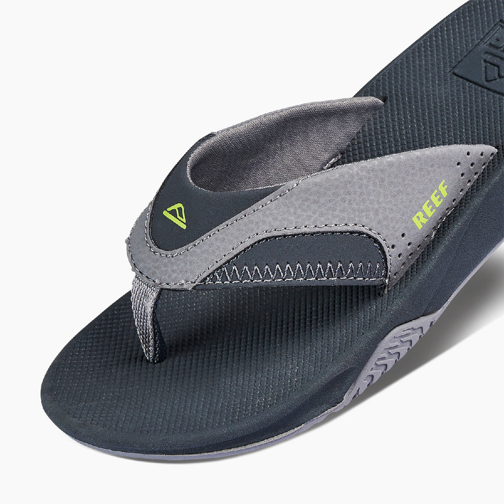 Reef Boys Sandals Kids Fanning in Grey/Volt ID RMV0s4q1