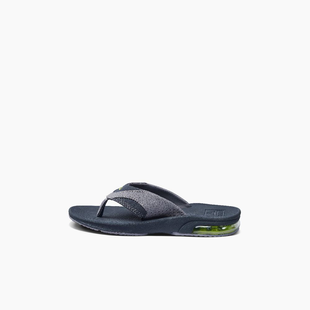 Reef Boys Sandals Kids Fanning in Grey/Volt ID RMV0s4q1