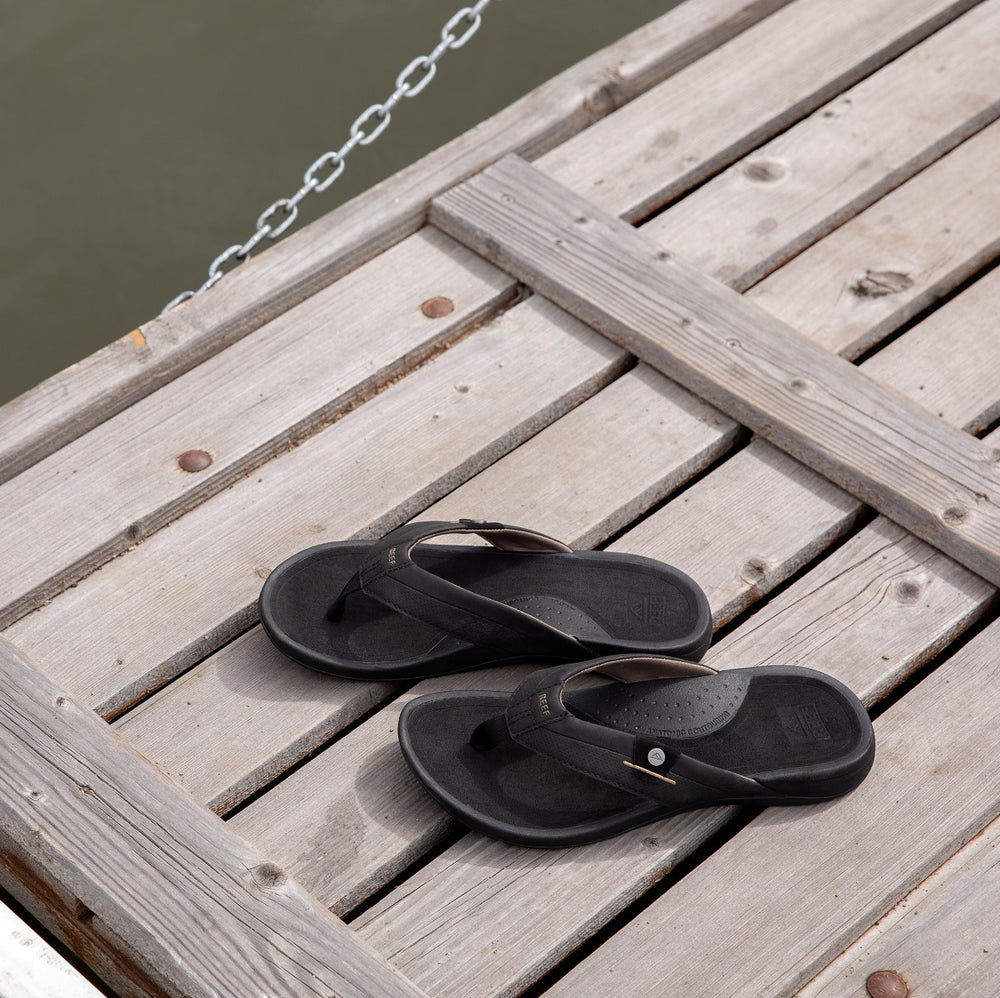 Reef Mens Reef Pacific Sandals (Black and Brown) ID Rnbkpamb