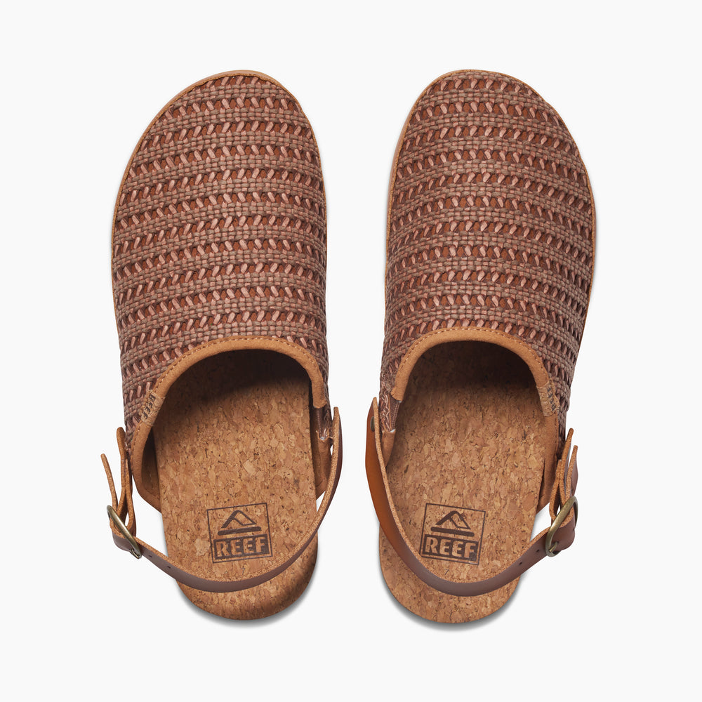 Reef Womens Cushion Sage Woven Sandals in Brunette ID SWmLtnjB