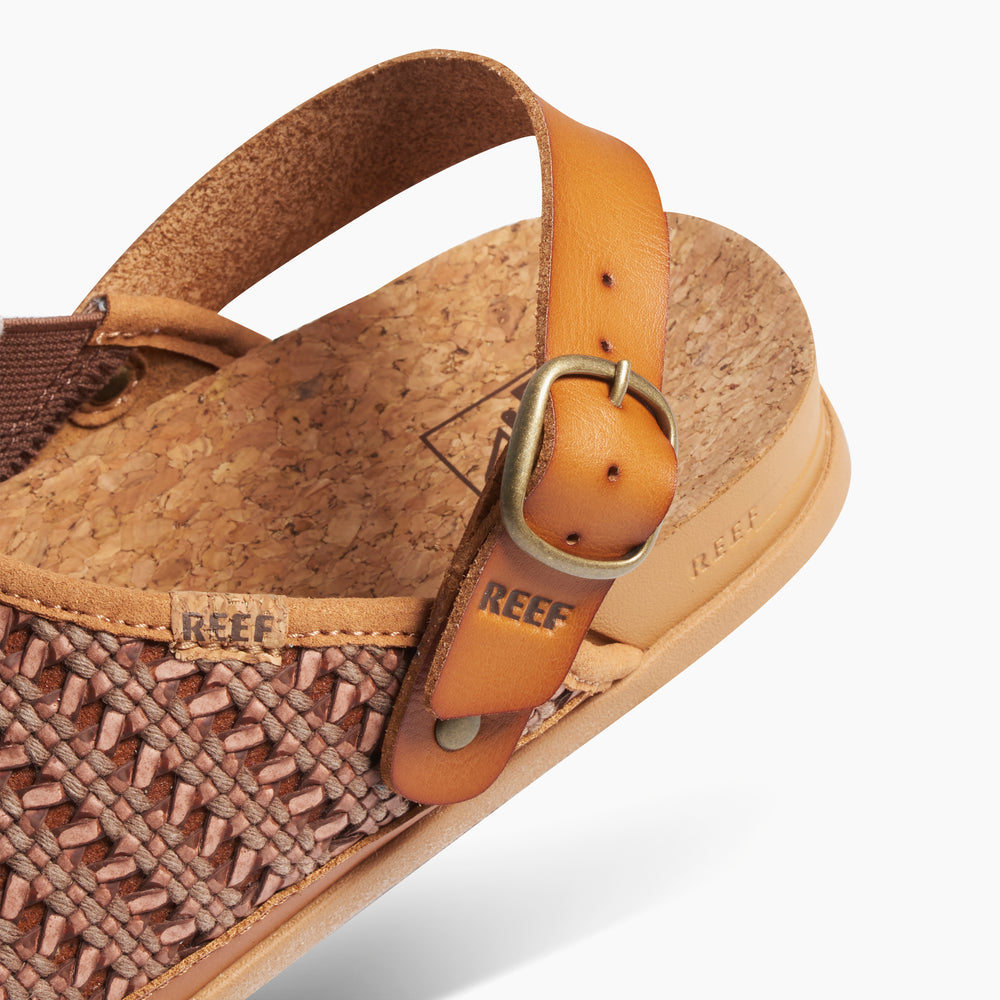 Reef Womens Cushion Sage Woven Sandals in Brunette ID SWmLtnjB