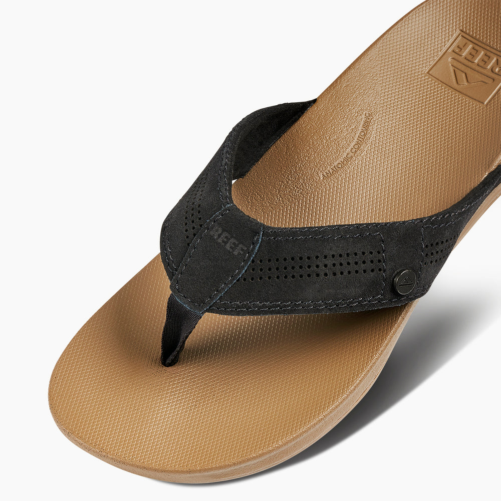 Reef Mens Cushion Lux Leather Sandals ID SeYS65nV