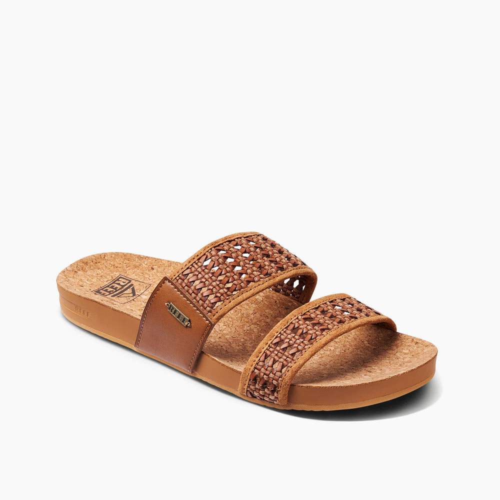 Reef Womens Cushion Woven Vista Sandals in Brunette ID SkeWfpde