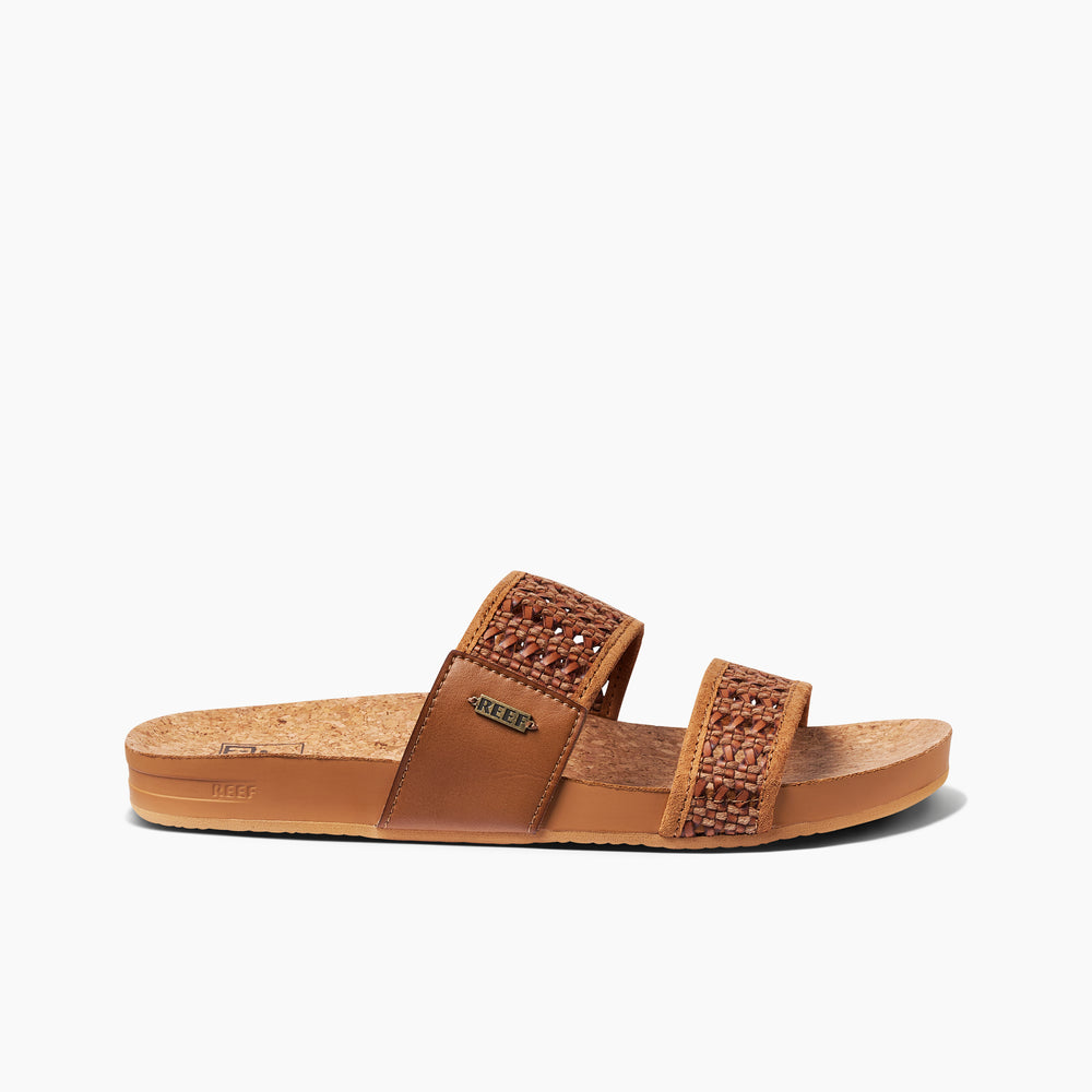 Reef Womens Cushion Woven Vista Sandals in Brunette ID SkeWfpde