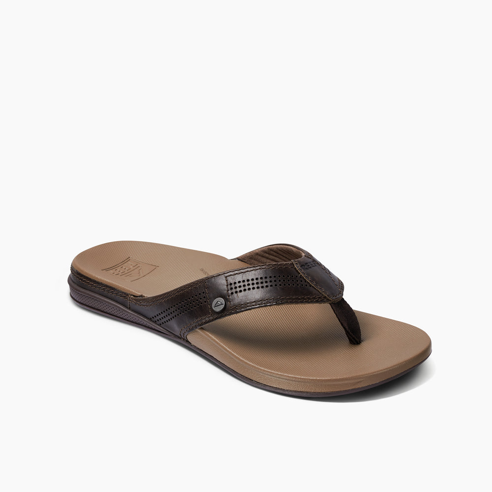 Reef Mens Cushion Lux Leather Sandals ID SnxspnSr