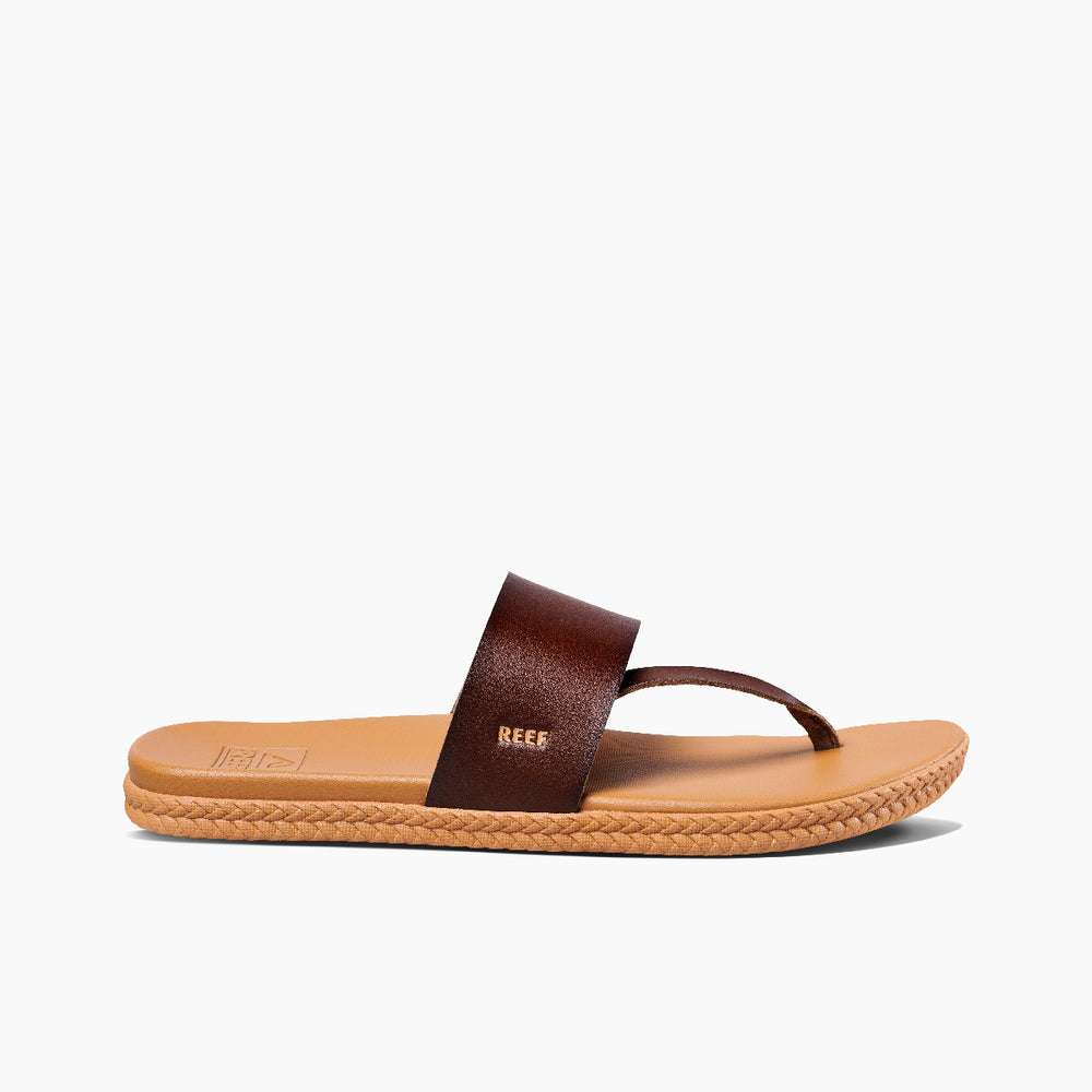 Reef Womens Cushion Sol Sandals in Chocolate ID T9aiXG2c