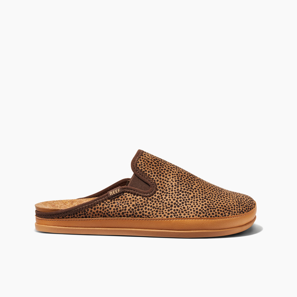 Reef Womens Cushion Homey Slides in Wild Brown ID TARnmOFU