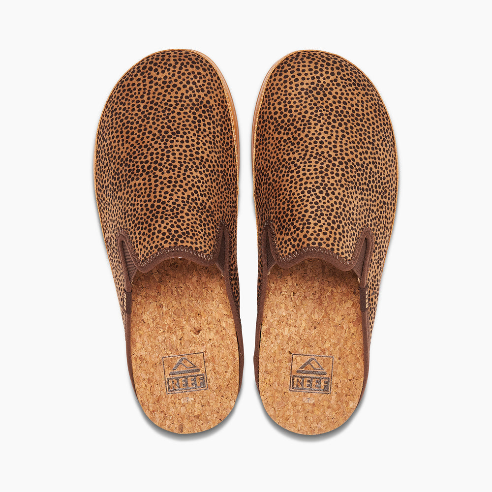 Reef Womens Cushion Homey Slides in Wild Brown ID TARnmOFU