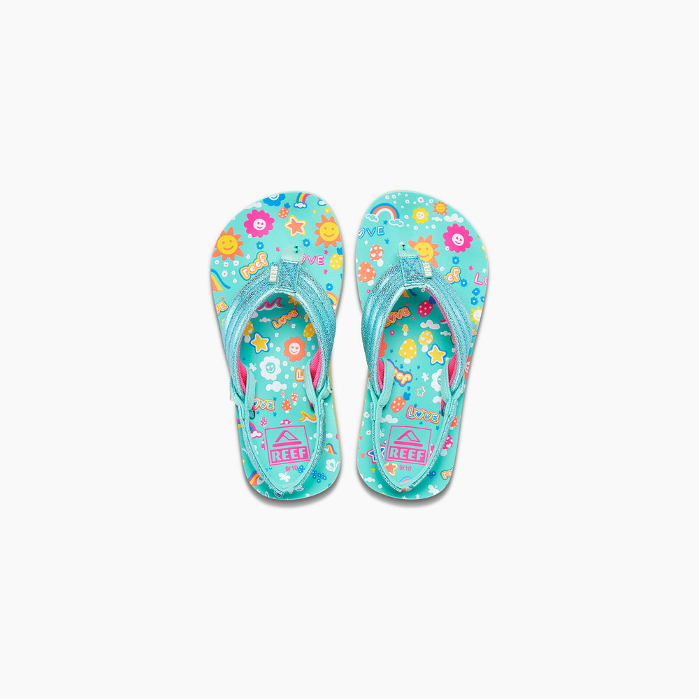 Reef Little Girls Ahi Sandals in Love Rainbow ID U1ogx828
