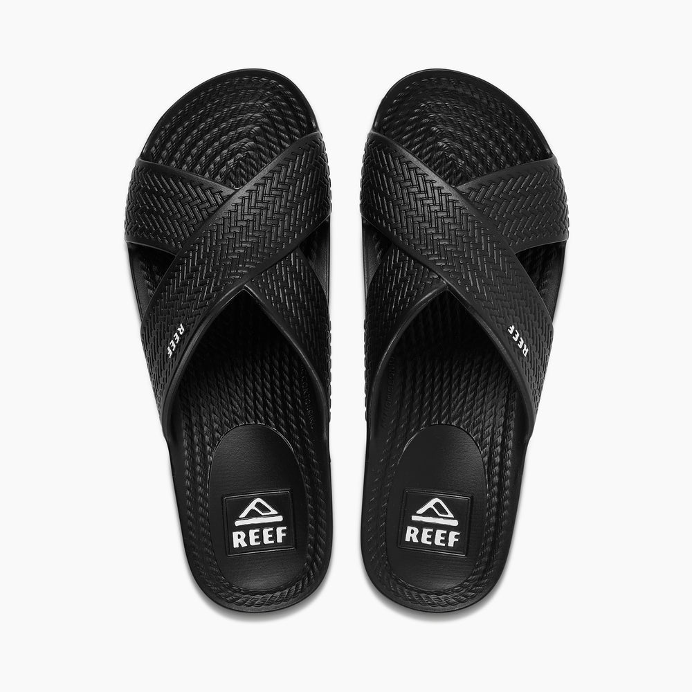 Reef Womens Water X Slide Slides in Black ID UOHXCcvf