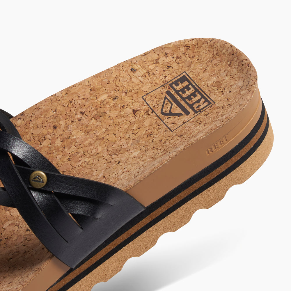 Reef Womens Cushion Vista Hi Twist Sandals in Black/Tan ID UtSZvqnw Reef Womens Cushion Vista Hi Twist Sandals in Black/Tan ID UtSZvqnw