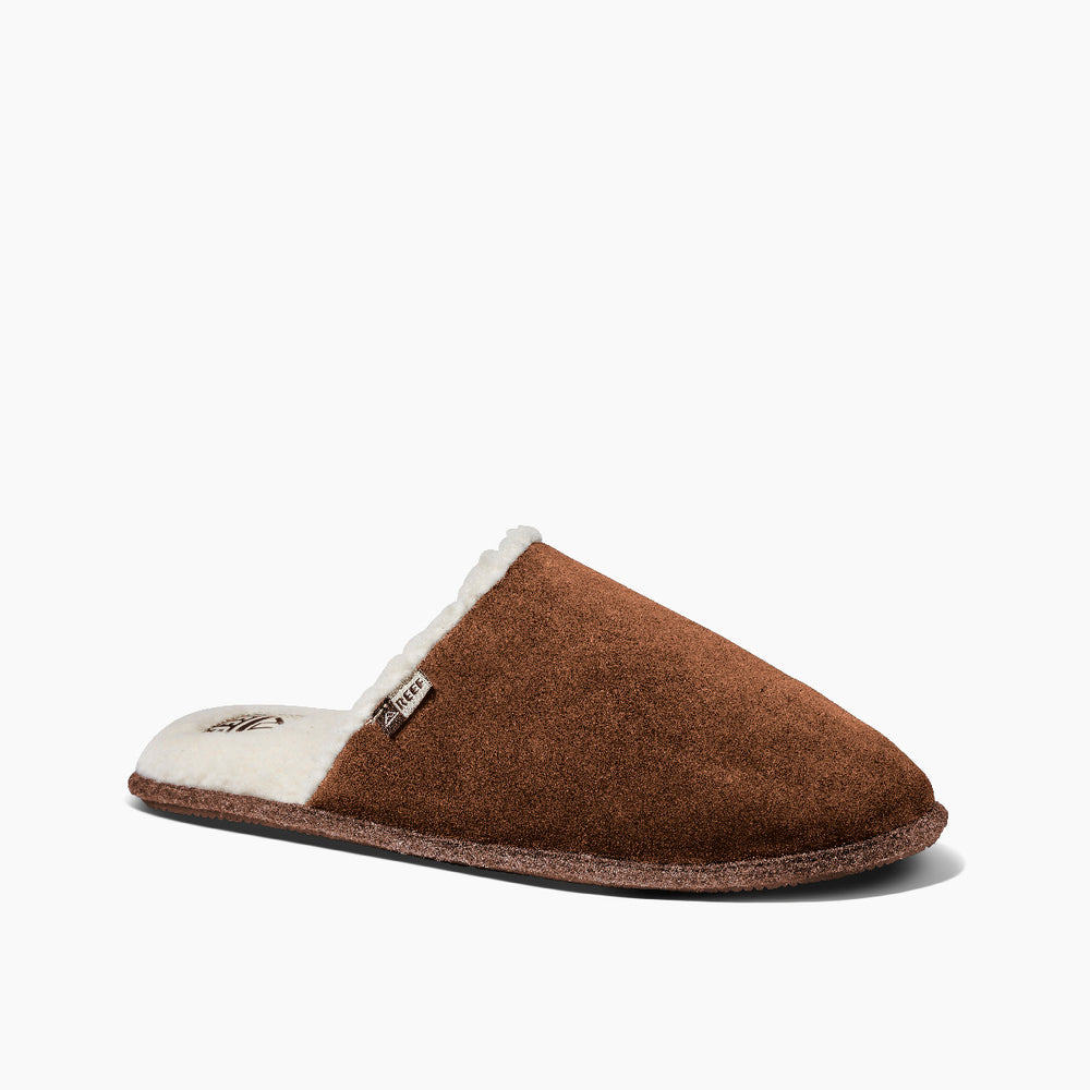 Reef Mens Glider Suede Faux Shearling Slippers| REEF? ID VdW7Fzy3