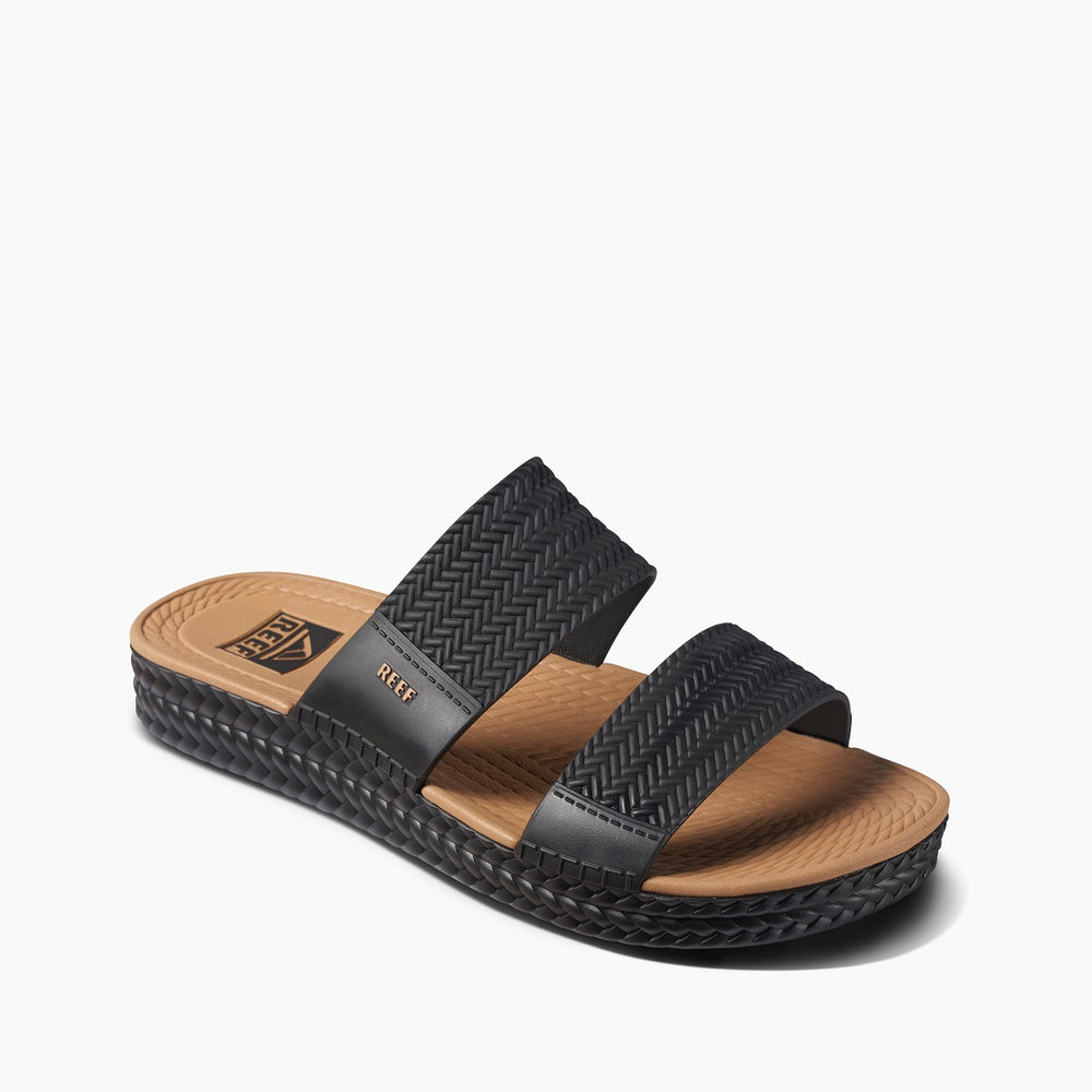 Reef Womens Water Vista Slide Sandals in Black/Tan ID WN0jFT7r  Reef Womens Water Vista Slide Sandals in Black/Tan ID WN0jFT7r