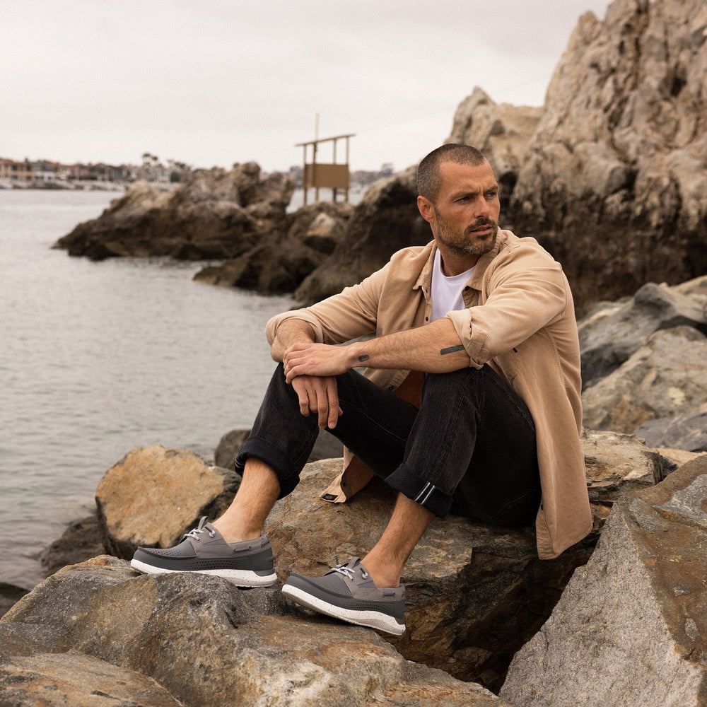 Reef Mens SWELLsole Skipper Shoes in Grey ID XIwvAeNm