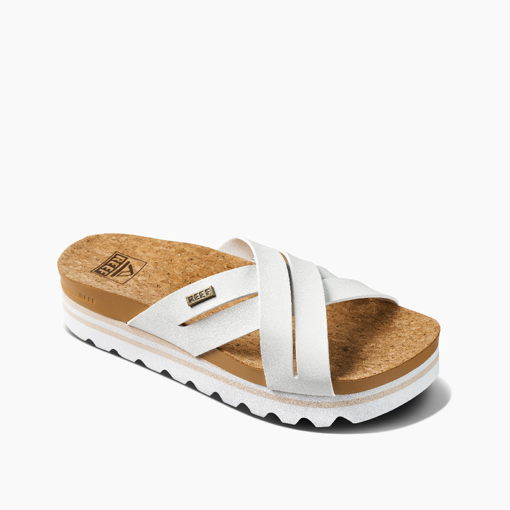 Reef Womens Cushion Bloom Hi Slides in Cloud ID XRVrwgYP