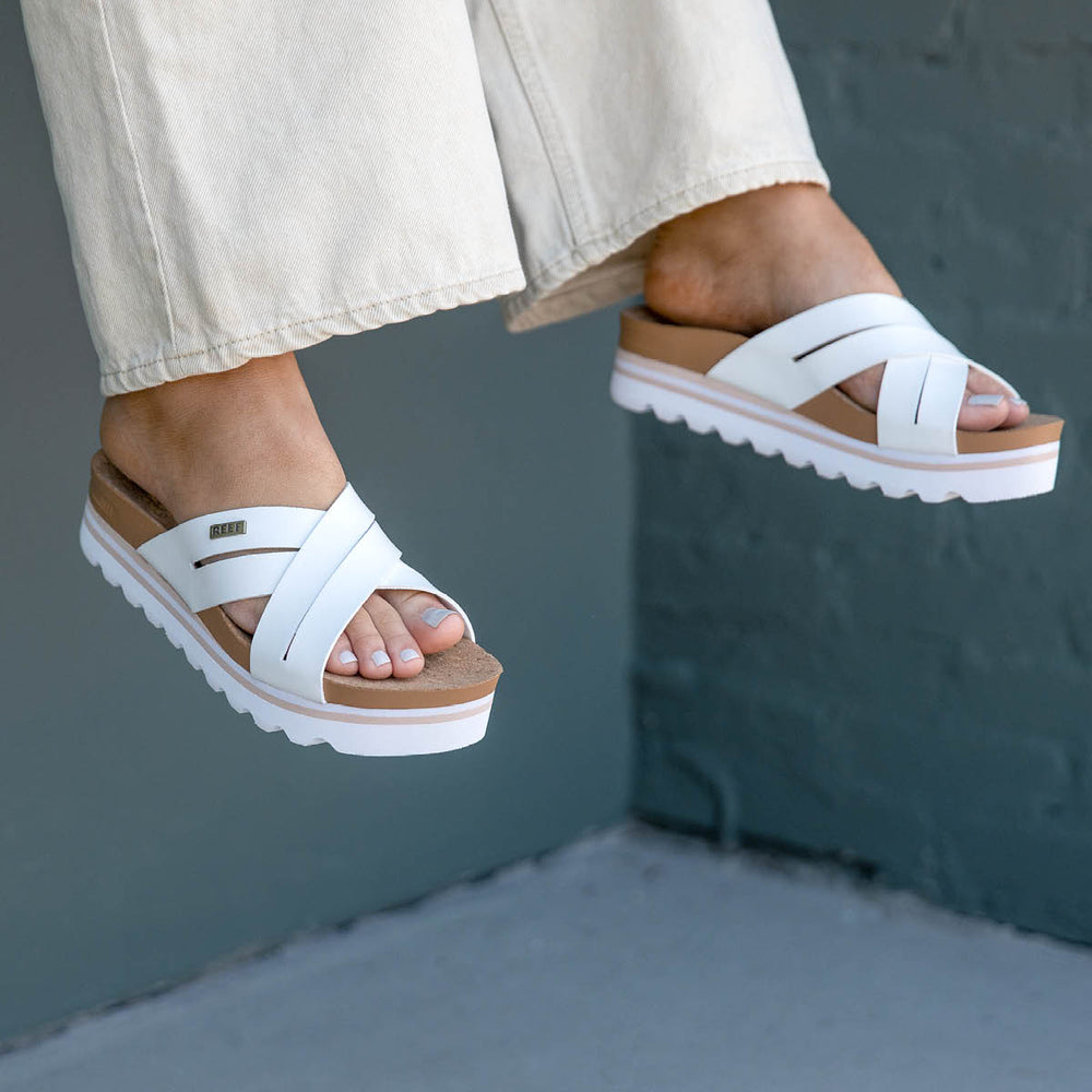 Reef Womens Cushion Bloom Hi Slides in Cloud ID XRVrwgYP  Reef Womens Cushion Bloom Hi Slides in Cloud ID XRVrwgYP