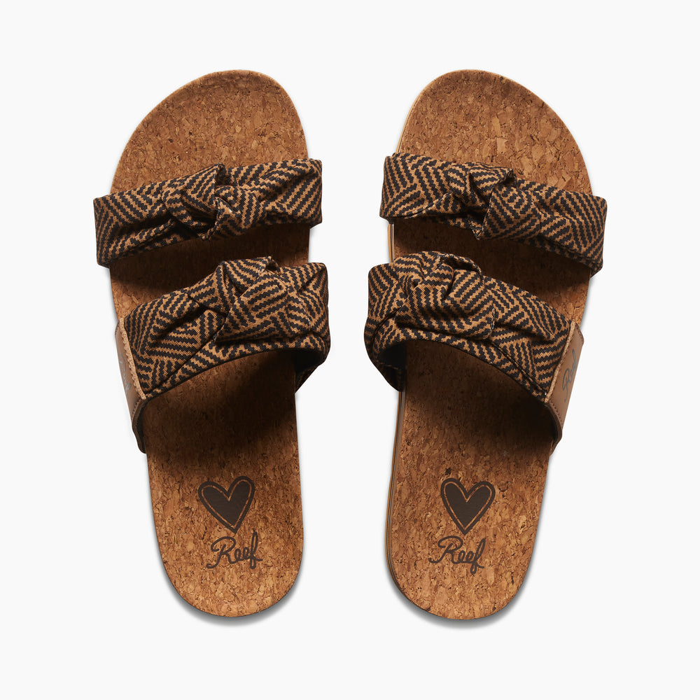 Reef Womens Knotty Vista Hi Platform in Black Natural ID YX7HZk0D