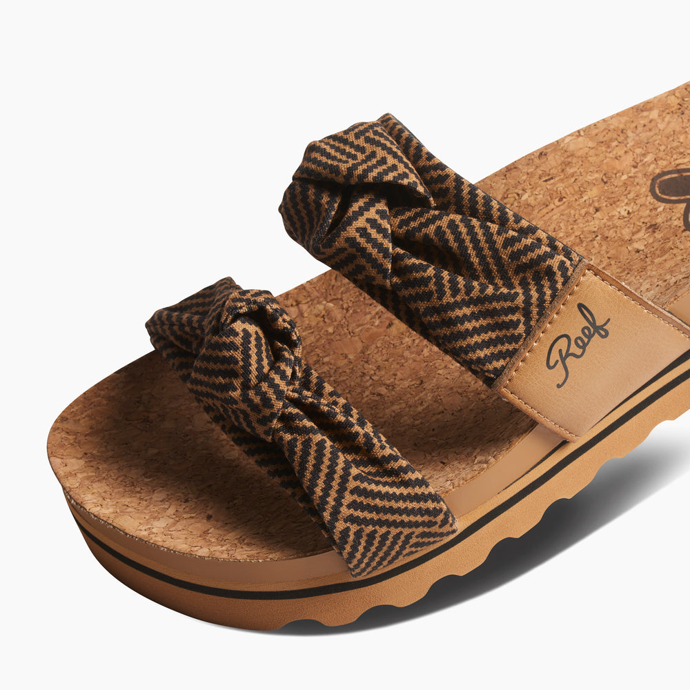 Reef Womens Knotty Vista Hi Platform in Black Natural ID YX7HZk0D