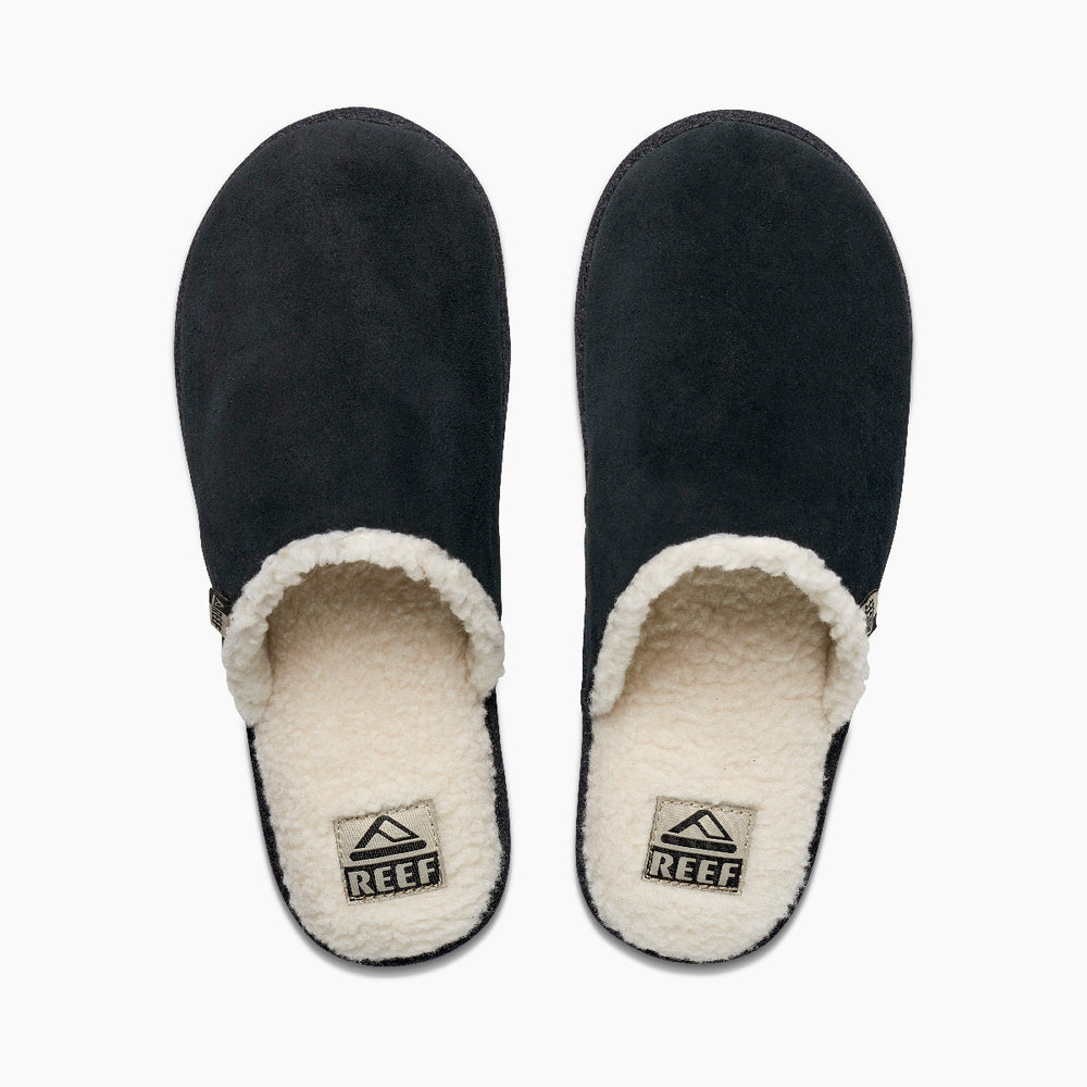 Reef Mens Glider Suede Faux Shearling Slippers| REEF? ID cKa8prls
