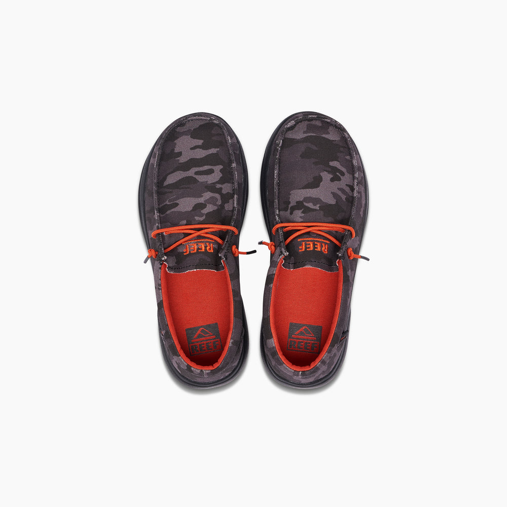 Reef Boys Shoes Kids Cushion Coast in Black Camo/Red ID chM1ni7O