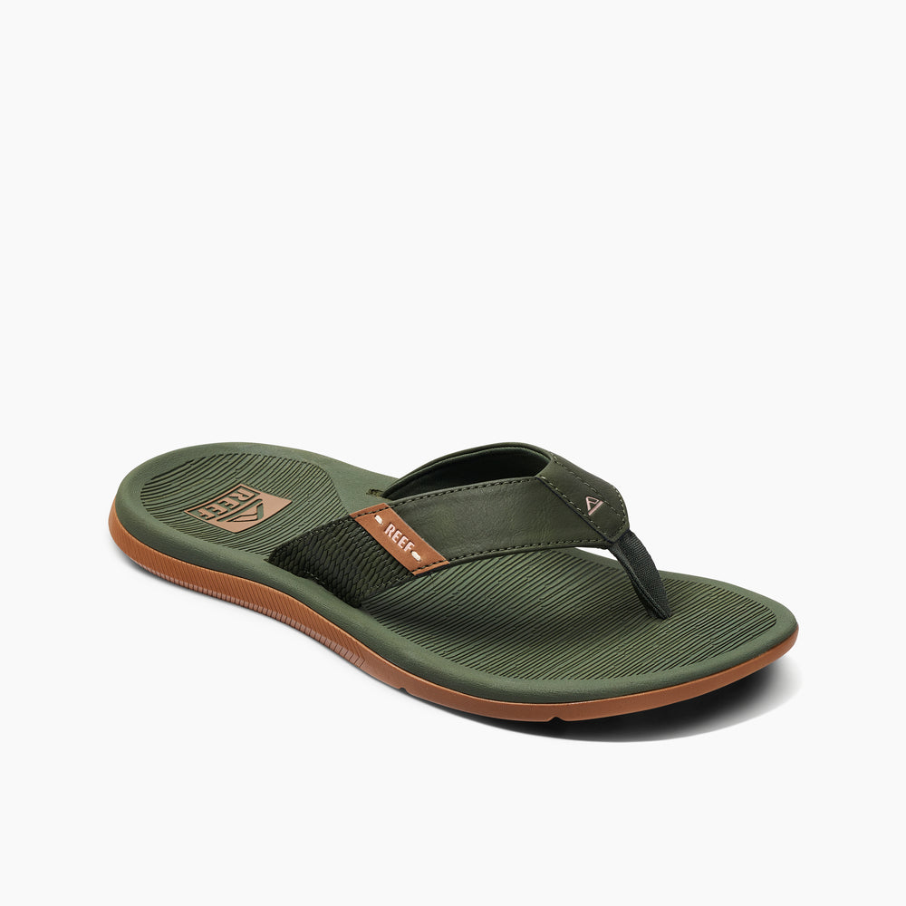 Reef Santa Ana Mens Vegan Leather Sandals ID eKetvoeb