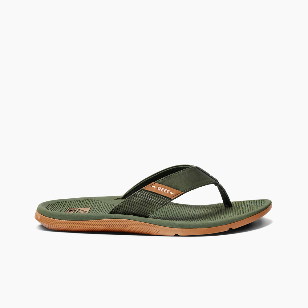 Reef Santa Ana Mens Vegan Leather Sandals ID eKetvoeb