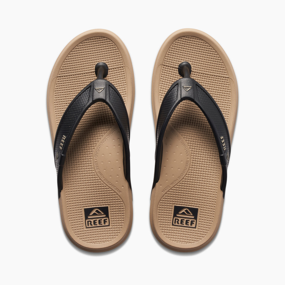 Reef Mens Sandals Oasis in Black/Tan ID eb8S3Dow