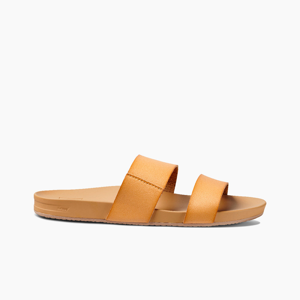 Reef Womens Cushion Vista Slides in Natural ID eckWp7eP