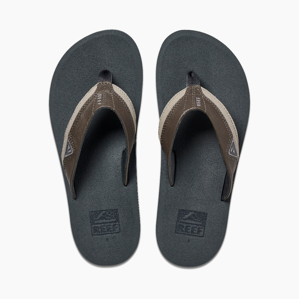 Reef Mens Cushion Dawn Vegan Leather Flip Flops in Grey ID i6ZiQuhy