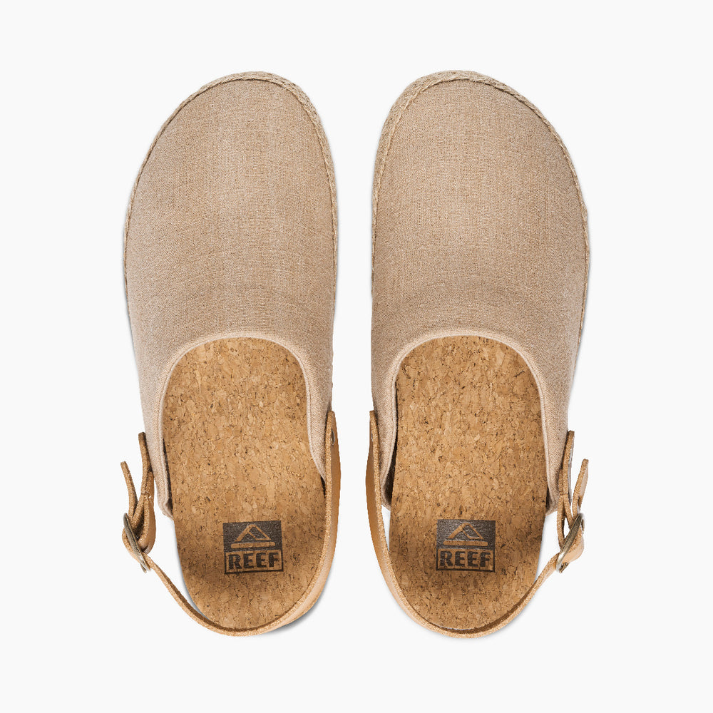 Reef Womens Reef Cushion Sage Slip-Ons in Natural ID iFoijZQE
