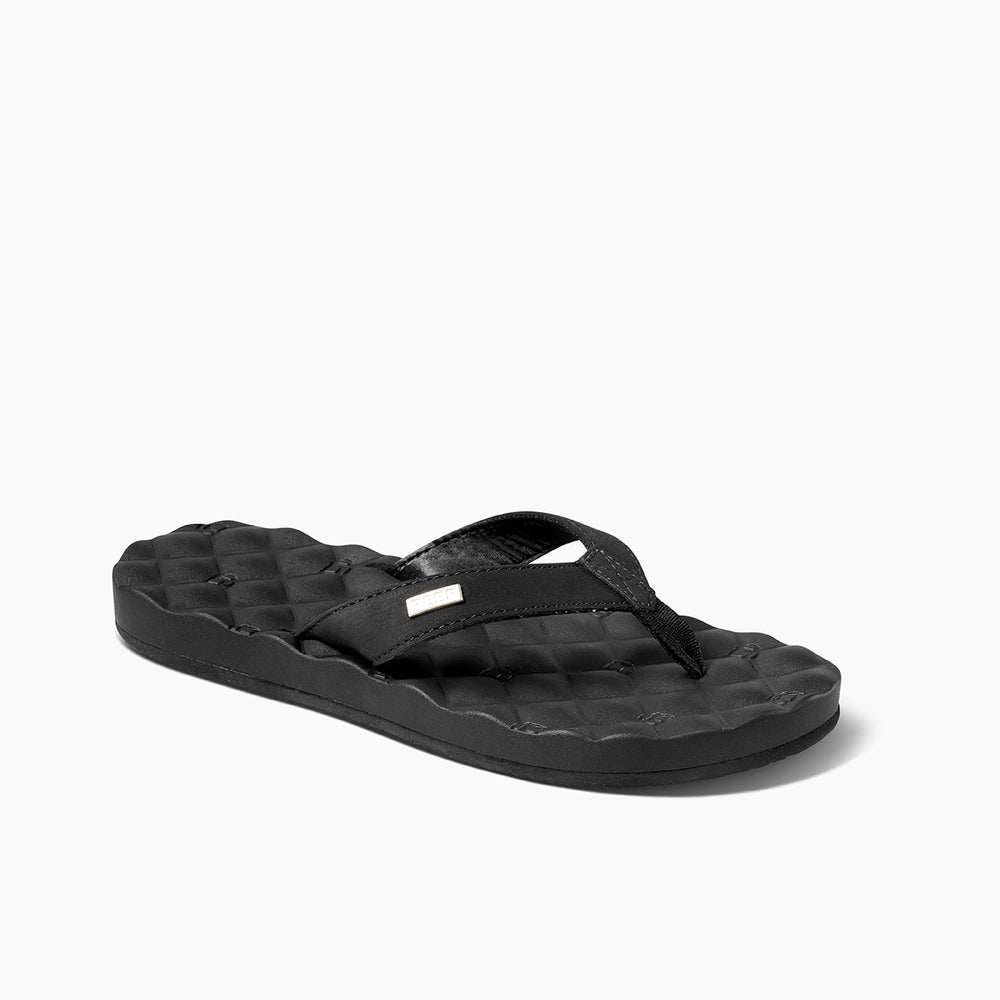 Reef Womens Reef Dreams Vegan Leather Sandals in Black/Black ID iM6UJQQe