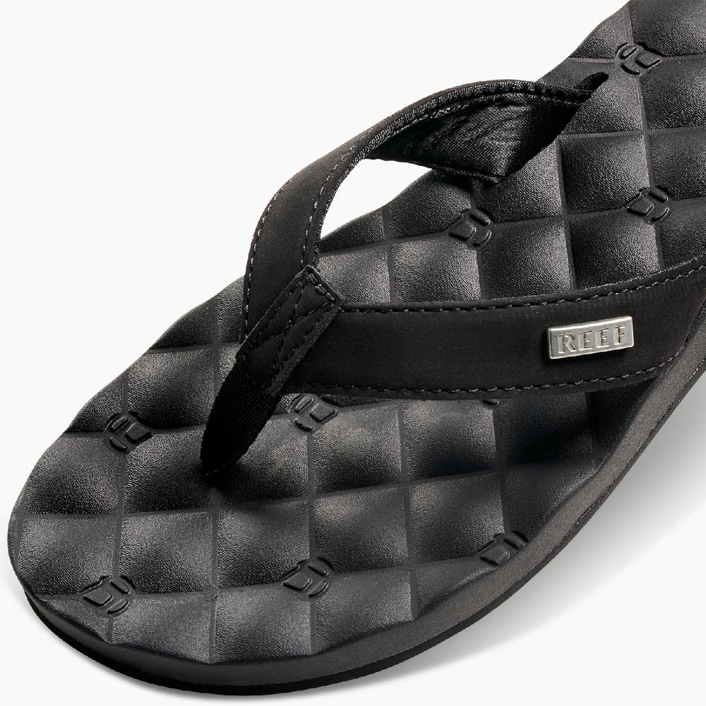 Reef Womens Reef Dreams Vegan Leather Sandals in Black/Black ID iM6UJQQe