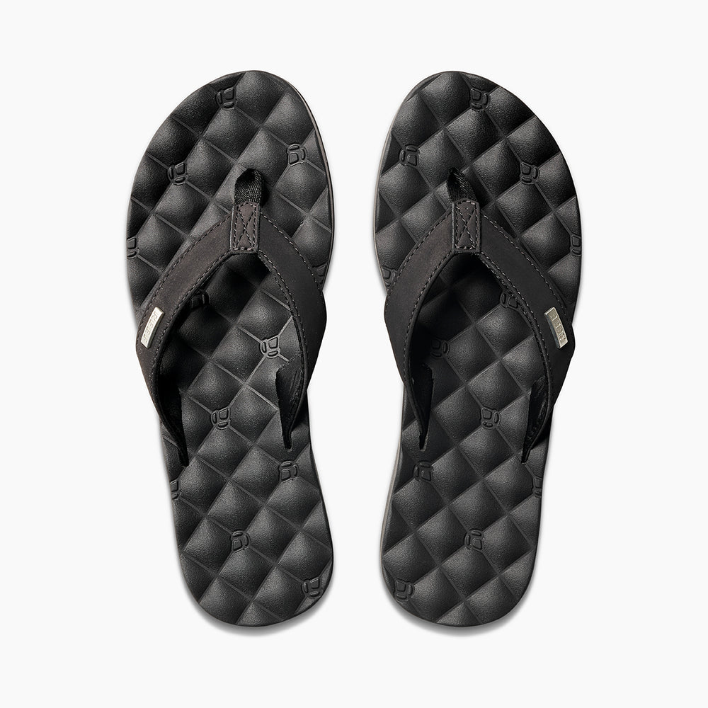 Reef Womens Reef Dreams Vegan Leather Sandals in Black/Black ID iM6UJQQe